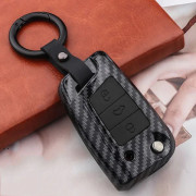 Silikon Kolfiber ABS Matt Bilnyckel Fodral för Volkswagen VW Golf7 mk7 Seat Ibiza Leon FR 2 Altea Aztec för Skoda Octavia
