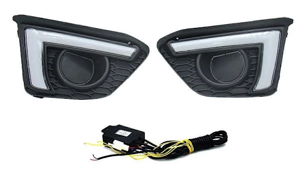 LED Varselljus för Honda Fit Jazz 2014 2015 DRL Blinkers Belysning Dimljus Tillbehör