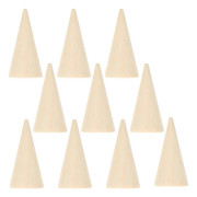 10st 2,5x5cm DIY Kon Ommålad Trä Konform Prydnad Hantverkstillbehör[D] 5.30X2.50X2.50CM