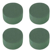 4 st Runda Blomsterskumblock Gröna Blomsterskumsstenar Floristblock[D] Green 12X12X4CM
