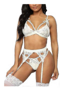 Damunderkläder Axelbandslös Frontspänne Lyft-BH, Trådlös Halkfri Osynlig Push Up Bandeau White 2XL