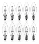 Dimbar E14 Halogenlampa, 42W AC 220-240V, Varmvit 2700K, C35 Transparent Ljusform (10-pack)[D]