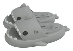 Shark Haj Tofflor, Lämplig för vuxna och barn Söt Tjock Sula Hajar Halkfria Tofflor Inomhus Duschtofflor Sandaler Shark Slippers A Grey 44/45 EU
