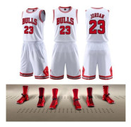#NBA 22/23 Bulls # 23 Ärmlös tröja Barn Vuxen Basketboll Jersey Set Children (130-140cm)