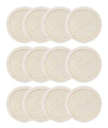 12 st Exfolierande Loofah Pad Kroppsskrubb Rund Bad Dusch Loofah Svamp Pad Naturlig Exfolierande Skrubbborste