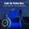 Lysande Frisbee - RGB-ljus, Uppladdningsbar, 50 LED-lampor Superstark, Rörelsesensor Smart Läge, Lämplig för Uteplats, Gräsmatta Utomhusspel (färgrik)