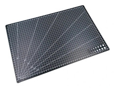 Dubbelsidig skärmatta för scrapbooking, quiltning, tyg, sömnad, gör-det-själv Black A3