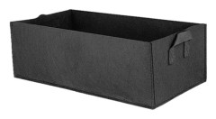 (Svart storlek: 100*60*20cm) Fyrkantig planteringssäck med stor kapacitet 260g non-woven material