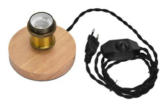 Lamphållare Vintage trä lamphållare med dimbar knapp för E27/E26 lampa hem sovrumsarmatur EU 110‑240V