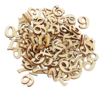 100 st 15 mm DIY Klotter Pedagogisk Leksak Små Naturliga Träskivor Scrapbooking Utsmyckningar DIY Hantverksdekor (Nummermönster)