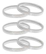 3 par halkfria skjortärmshållare, elastiska armband, silver