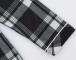 Mjukt Silke Långärmad Dam Plaid Skjorta Pyjamas Black M
