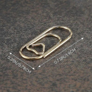 150 stycken gulliga pappersklipp i guld, mini-klipp, hjärtformade pappersklipp, bokmärkesklipp för kontorstillbehör