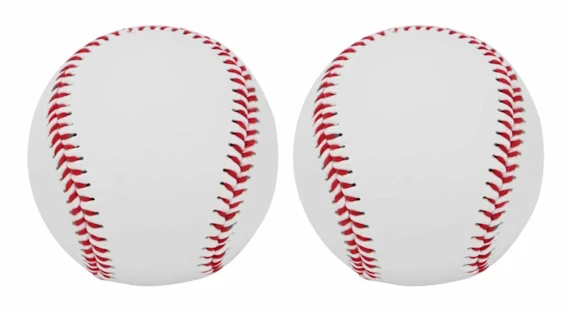2 st Basebollar för vuxna, mjukt läder, sportträning och softball, PU-läder, baseboll, sydd T-boll