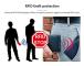 Svart-RFID NFC Skydd Plånbok Korthållare 5st Kort (Äkta Läder) Svart