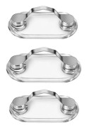 Glasögonfodral - Magnetisk glasögonklämma - 3 stycken - Silver