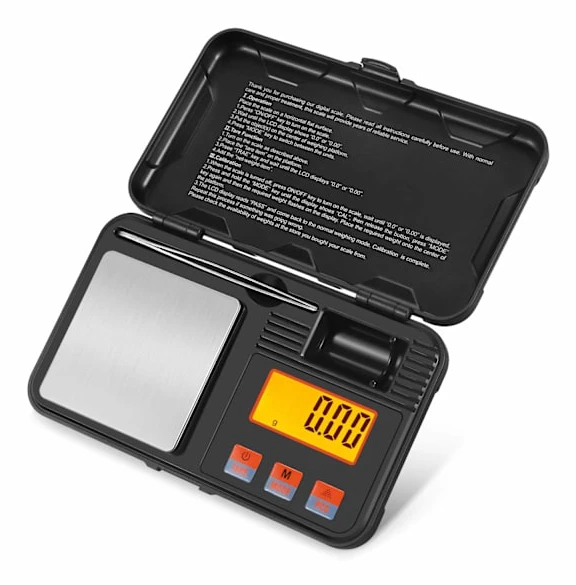 50g/0,001g Digital Våg, Digital Våg i Rostfritt Stål, 6 Enheter, LCD-Display, Rese-fickvåg, Digital Våg för Mat, Smycken