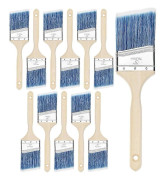 Penslar, 7,6 cm, 12-pack, Vinklade penslar, Behandlat trähandtag, Målarpenslar för väggar, Väggpenslar