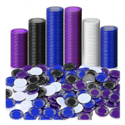 400 Stycken Plast Pokerchips Spelmarker 4 Färger Räknemarkörer Kort För Spel Spelande Räkning Bingo Spelmarker Kort, 2[YATOY]