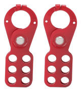 6-hålslåsning Tagout Säkerhetshasplås Stålsäkert slagtålig för hänglås 1in/25mm