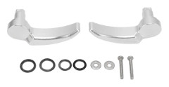 1 Par Sadelväska Låssats Anodiserad Finish Sadelväska Lyftare för Ultra Limited FLHR FLHT FLHX FLHTK 2014 till 2023 Silver