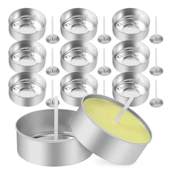 150 st Aluminium Värmeljuskoppar, Metall Värmeljusburkar med 150 st Ljusvekar Tomma Ljus för Ca_Billiga presenter