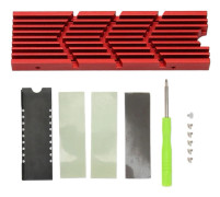 M.2 Kylfläns Aluminiumlegering NVME 2280 SSD-kylare med 3 termiska dynor för PC för PS5 för M.2 PCIE NVMe SSD M.2 SATA SSD