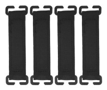 4st Svarta Nylon MOLLE Ryggsäcksremmar med Starkt Grepp och Kardborredesign för Utomhusresor