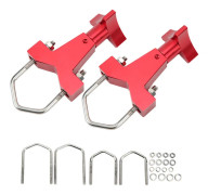 Lyftdomkraftsfäste 6061 Billet Aluminium Röd Anodiserad Ersättning för Polaris RZR Offroad 1 tum till 2,5 tum Fyrkantiga Runda Rör