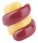 2-pack korv skivare, spiral Gul , orange