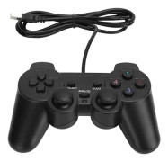 Retro USB Trådbunden Spelkontroll 1,5m Kabel Kompatibel PS2 Svart
