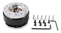 Kul Snabbkopplings Navadapter för Ratt 6-Håls Snap Off Boss Kit Röd Svart~01426