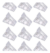 Paket med 12 polygel nagelklämmor, nageltipsklämma, nageltipsklämmor, nagelklämmor för KLB