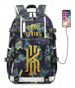 Otwoo Peripheral Series Stjärnlogga Multifunktionell USB Ryggsäck Självlysande Fluorescerande Ryggsäck-WELLNGS Kyrie Irving Yellow