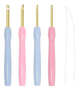 4 st Stickning Punch Nål Stickning Matta Garn Nål Broderi Pen Fe