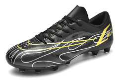 Herr Dam Fotbollsskor Halkfria Fotbollsskor Dobbar Gräs Fotbollssneakers Yj227-1 Black 36