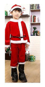 Barn Barn Jul Cosplay Jultomte Kostym Baby X-mas Outfit 3/4- set Klänning/byxor+toppar+hatt+kappa+bälte För pojkar Flickor