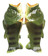 Unisex Simulerings 3D Fisksandaler Sommar Roliga Mode Flip Flops För Utomhus Green 26-27