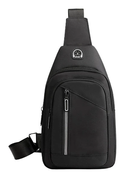 Sling Bag Liten Ryggsäck För Kvinnor Män Lätt En Rem Ryggsäck Resa Vandring Bröstväska black