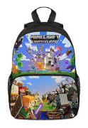 Minecraft Tryckt Ryggsäck för Barn, Skolryggsäck, Bokväska, Reseryggsäck för Pojkar och Flickor [HK]