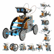 STOL 12 i 1 solrobotleksaker för barn, 190 delar solrobotkit, pedagogiskt vetenskapsbyggset för pojkar och flickor 8-10 år