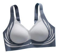 Lyftande Anti-Sagging Trådlös Push-Up BH Maskintvättbar Komfortunderkläder för Matchande Kläder Ligh Blue M