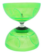 Diabolo-set (4 färger, 2 storlekar) trippelkullagerkoppling med matchande färgade fiberhandpinnar, diabolo-snöre och väska, liten