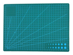 A4 rutnät PVC skärmatta Självläkande papper Lädertyg Skärbräda (Grön)