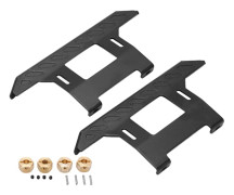 Metall Sidofotpedal Ersättning för Axial SCX10 II Aluminiumlegering RC Klätterbil Svart