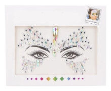 Face Rhinestones Stickers Glänsande Glitter Eyes Ansiktssminkdekorationer för festivalhelgen