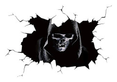 Happy Halloween Tyst Skalle Dekal Fönster Hem Dekoration