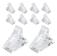 10 st Nageltipsklämmor, Nageltipsformklämmor, Nagelklämmor för Polybyggnad, Polygel Snabbbyggnad, Fingerförlängning, Plastbyggare, Nagelkonst DIY Man
