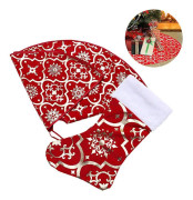 Snowflake Christmas Tree Skirt -120cm Large Xmas Tree Skirts With Merry Christmas Stocking For Happy New Year Party Holiday Decorations Ornaments