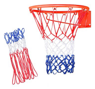 2-pack Basketbollnätsersättning, Kraftigt Basketbollnät, Allväders Röd/Vit/Blå Standard Basketbollnät, Utomhus Inomhus Sporttillbehör